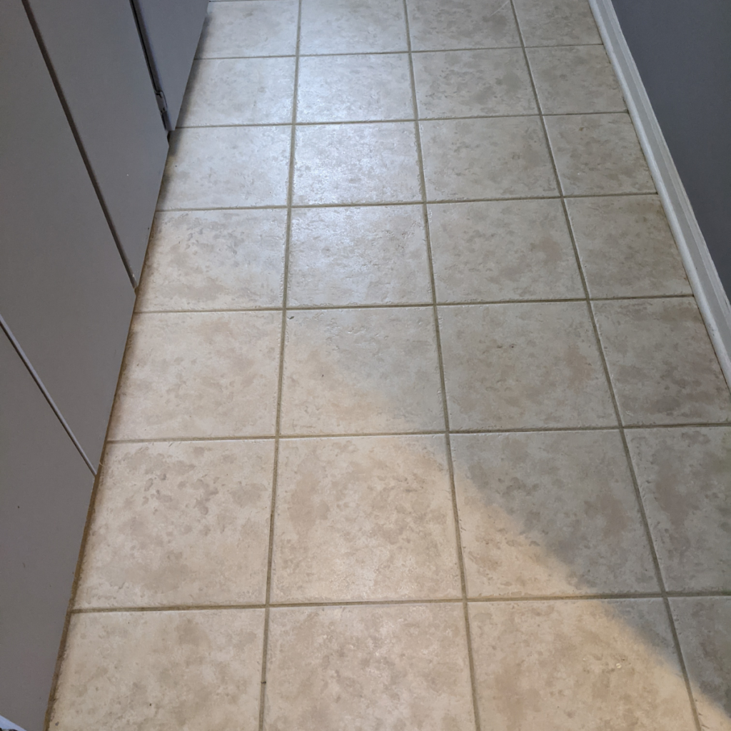 clean tile floor and grout after deep cleaning Omaha NE grout lines restored tile cleaning Omaha Nebraska